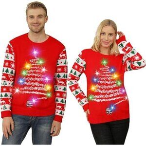Ugly Christmas Sweater for Women 2023 Men,Light Up Christmas Sweater Unisex Xmas